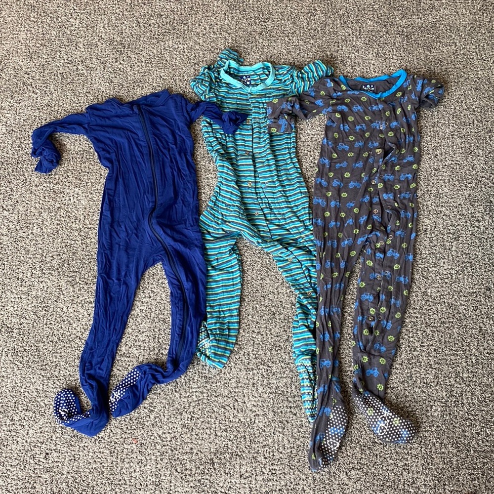 KicKee Pants Boys Onsie Pajamas Size 3T